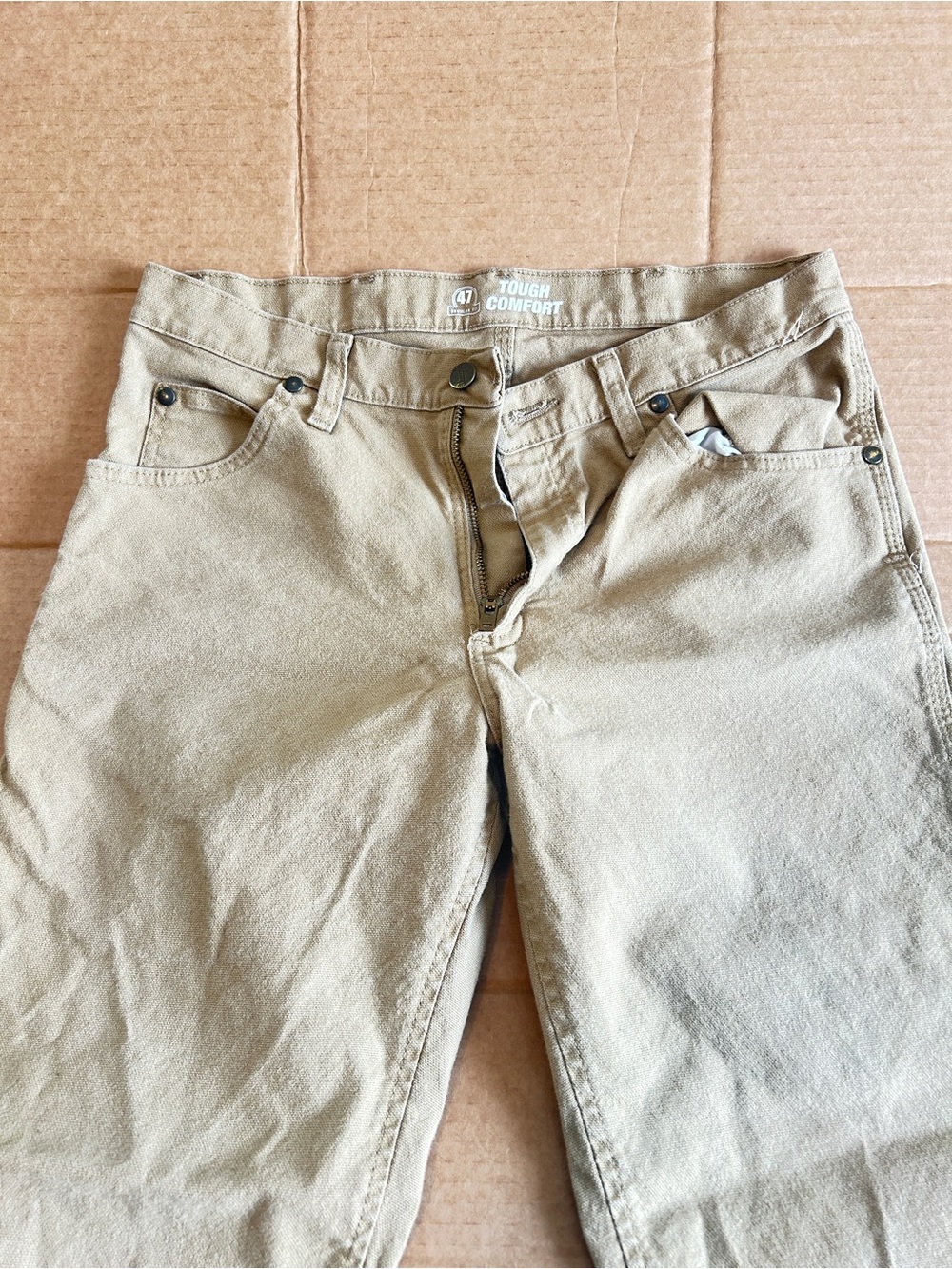 Wrangler Men's Straight Khaki/Tan Work Jeans